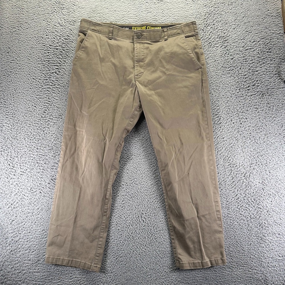 Lee Extreme Comfort Pant Men 40x30 Beige Cotton Khakis Straight Workwear Stretch